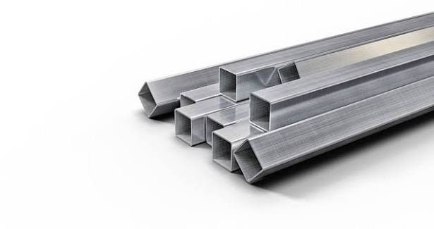 Steel square tubing sections